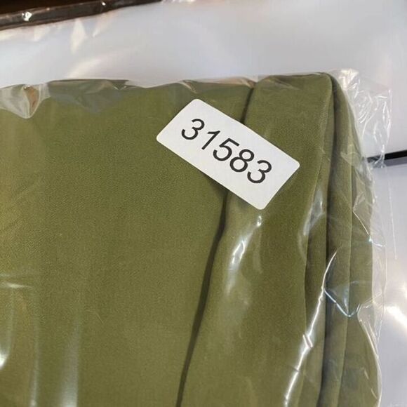 Catherine Blouse Women L Large Green Collared Long Sleeve Pullover Casual Solid - Picture 6 of 6